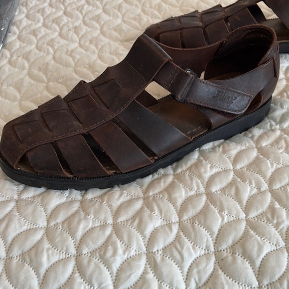Bass Men's Brown Leather Sandals 13M EUC - Picture 3 of 8